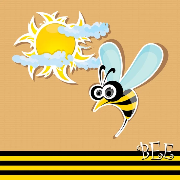 Vector bee pictogram. vectorillustratie. — Stockvector