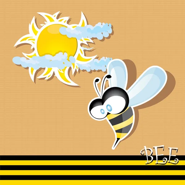 Vector bee pictogram. vectorillustratie. — Stockvector