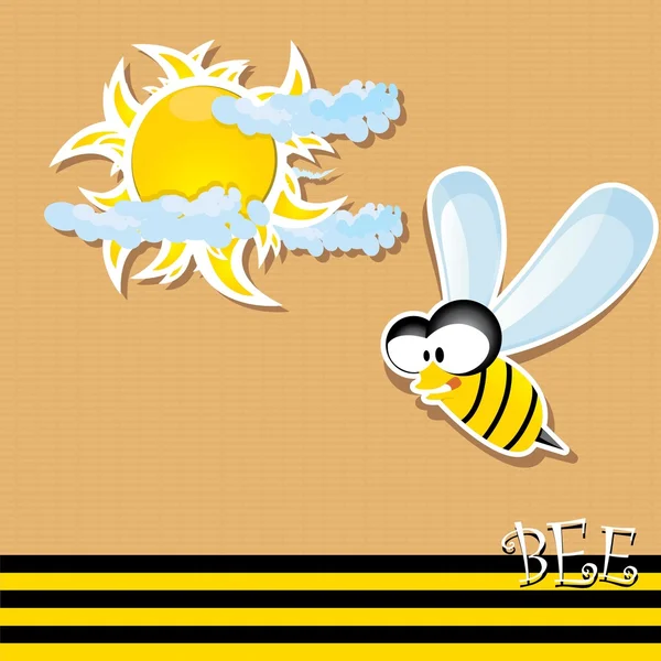 Vector bee icon. vector illustration. — Stock Vector