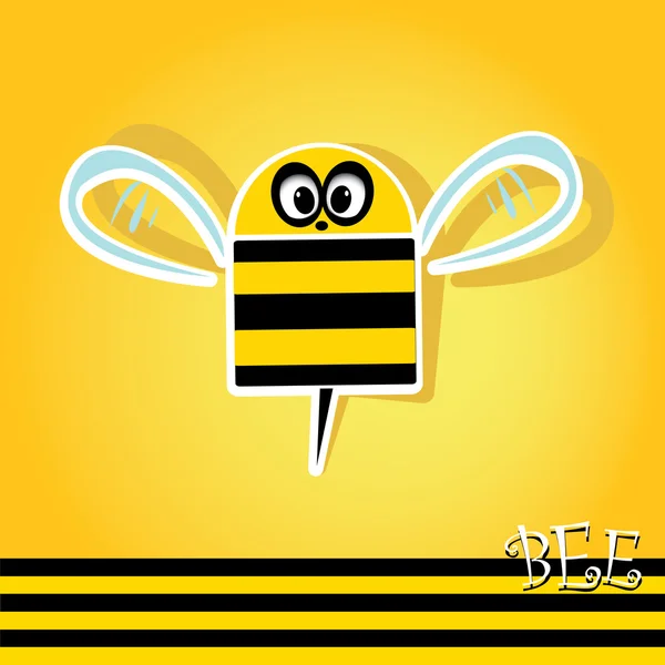 Pszczoła słodkie dziecko jasny kreskówka. Ilustracja wektorowa. — Wektor stockowy