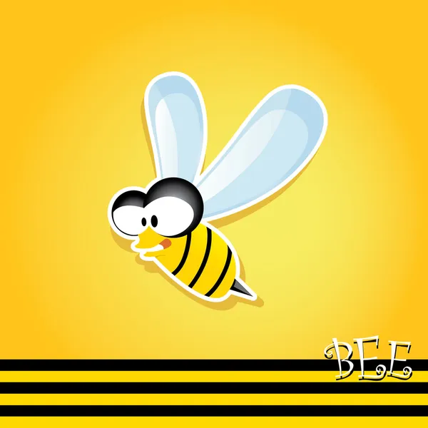 Cartoon cute bright baby bee. vector illustration. — Stock Vector