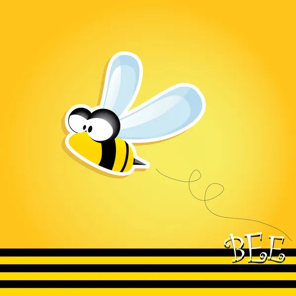 Cartoon cute bright baby bee. vector illustration. — Stock Vector