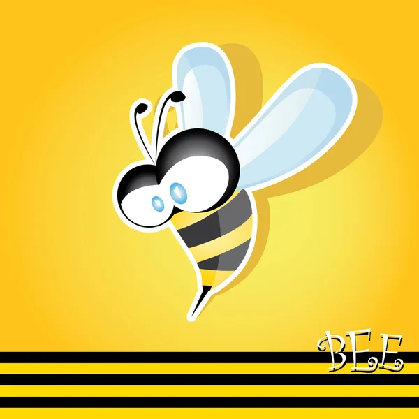 Cartoon cute bright baby bee. vector illustration. — Stock Vector