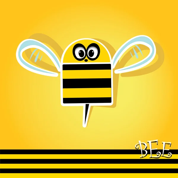 Cartoon söt ljusa baby bee. vektor illustration. Vektorgrafik