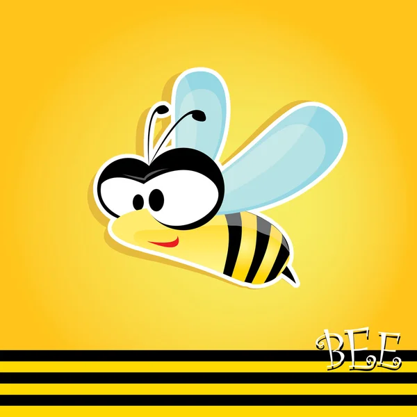 Cartoon schattige heldere baby bee. vectorillustratie. Rechtenvrije Stockvectors