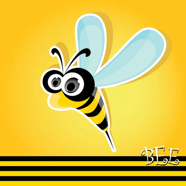 Cartoon schattige heldere baby bee. vectorillustratie. Rechtenvrije Stockvectors