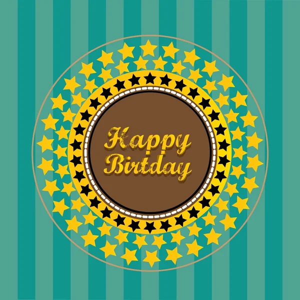 Illustration vectorielle Vintage Happy Birthday Card — Image vectorielle