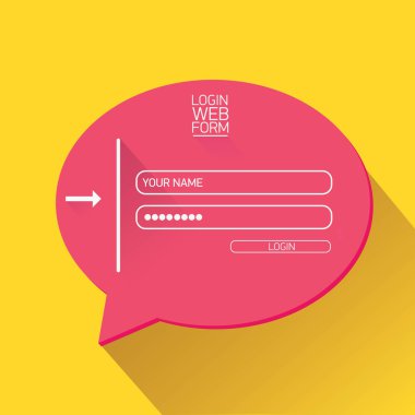 Login Web sitesi şablonu düz tasarım vektör.