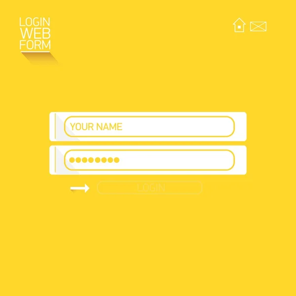 Vektor Login Webseite Vorlage flaches Design. — Stockvektor