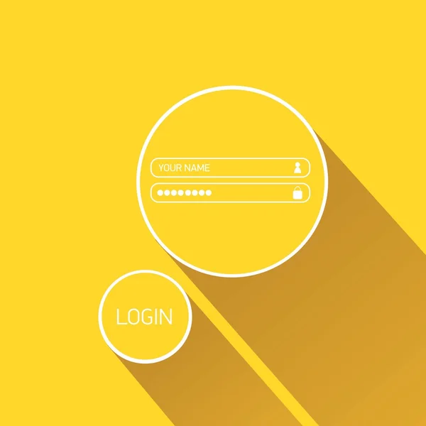 Vektor Login Webseite Vorlage flaches Design. — Stockvektor