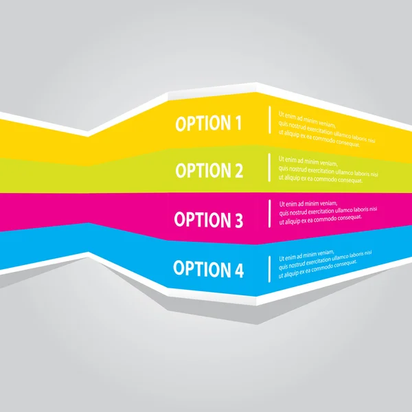 Papier vectoriel couleur Progression bannière arrière-plan — Image vectorielle