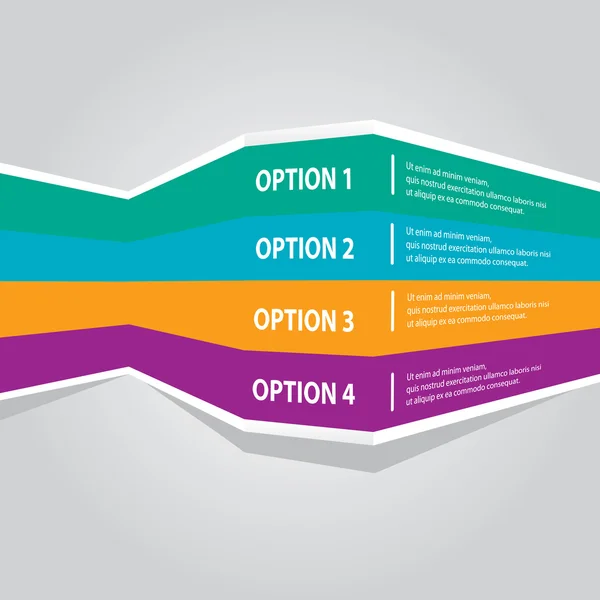 Papier vectoriel couleur Progression bannière arrière-plan — Image vectorielle