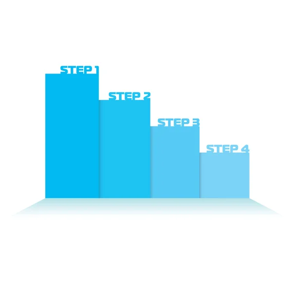 Infográficos azuis modernos numerados banners —  Vetores de Stock