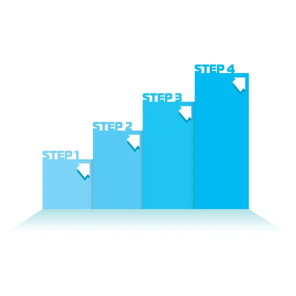 現代の青いインフォ グラフィック バナーの番号 — ストックベクタ