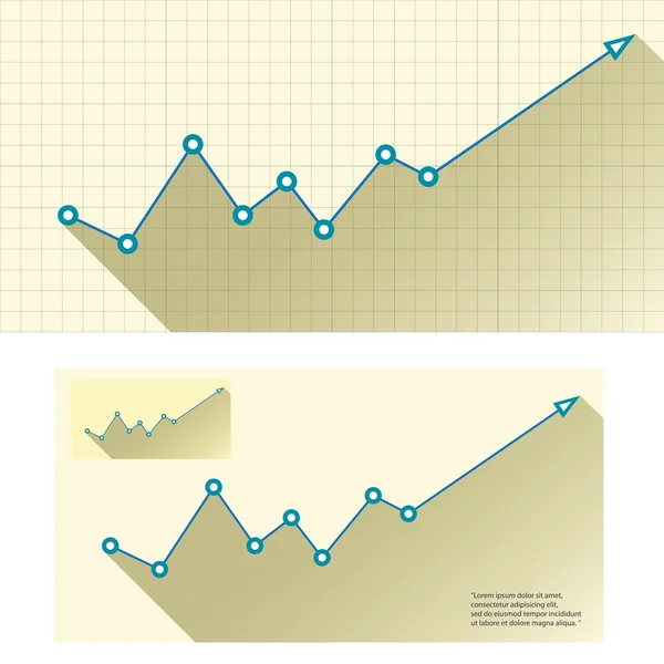 Zakelijke grafiek en grafiek. vectorillustratie — Stockvector