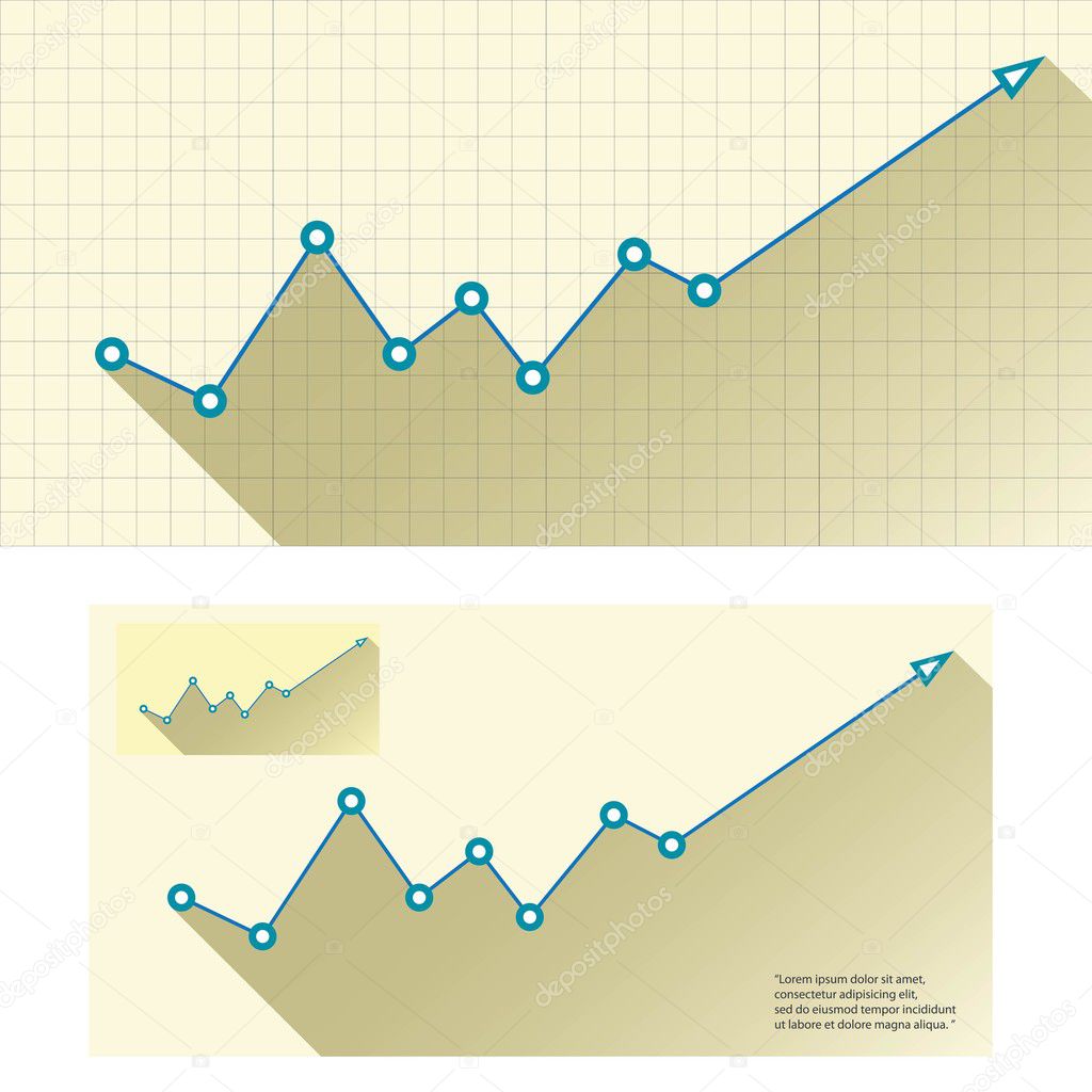 Business graph and chart. vector illustration