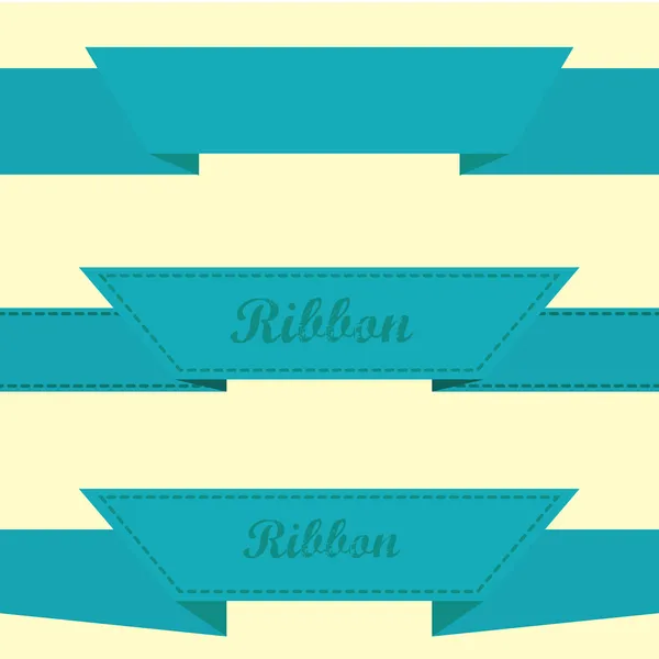 Ensemble de rubans et étiquettes bleu rétro . — Image vectorielle