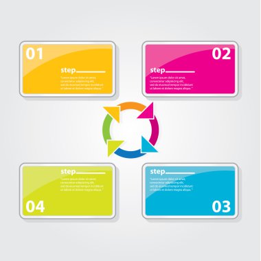 renkli modern dizayn parlak afiş şablon