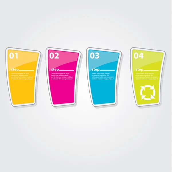 Plantilla de banners brillantes de diseño moderno de color — Vector de stock