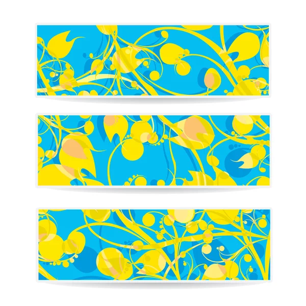 Sammlung Banner florales Design — Stockvektor