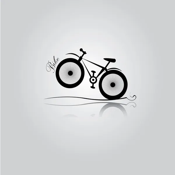 Ícone de bicicletas preto vetorial . — Vetor de Stock