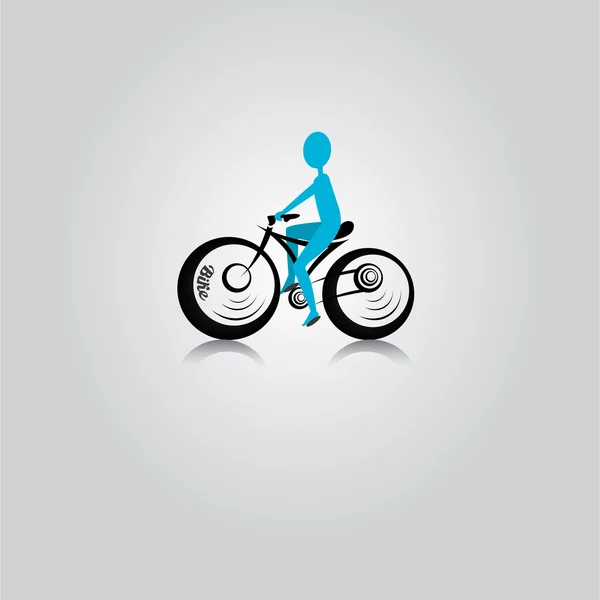 Vektor svart cyklar icon. — Stock vektor