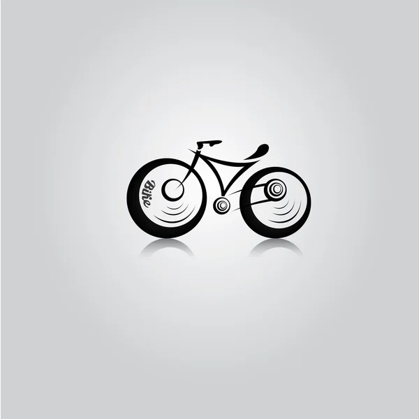 Vektor schwarze Fahrräder Symbol. — Stockvektor