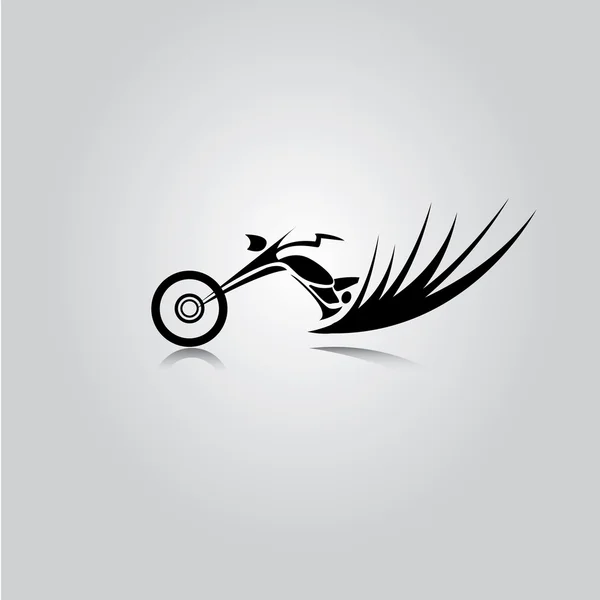 Vector Silhouette of classic motorcycle. moto icon — Stock Vector