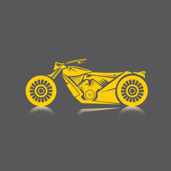 Vector Silueta de moto clásica. icono de moto — Vector de stock