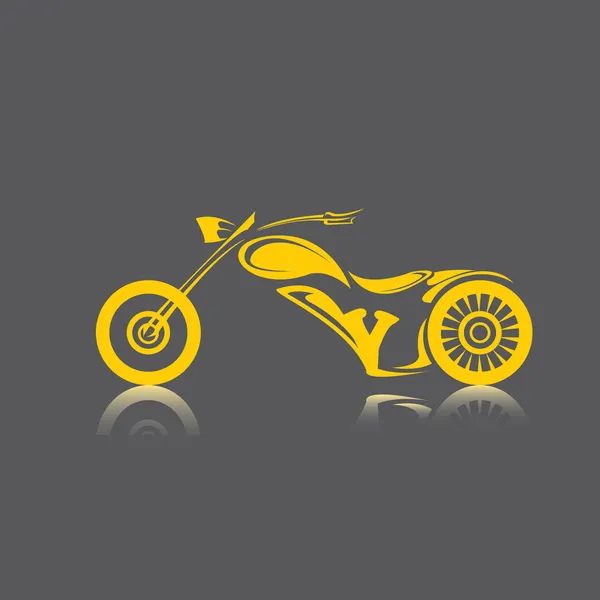 Vektor Silhouette des klassischen Motorrads. Moto-Symbol — Stockvektor