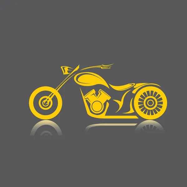 Silhouette vectorielle de moto classique. icône moto — Image vectorielle