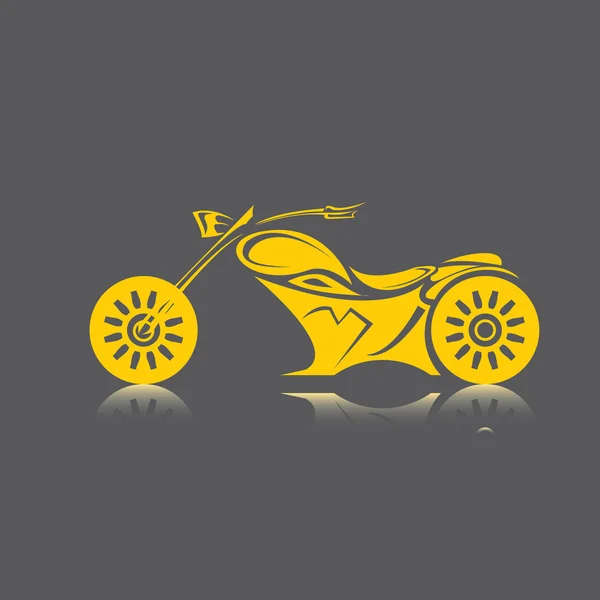 Vector silhouet van klassieke motorfiets. Moto-pictogram — Stockvector