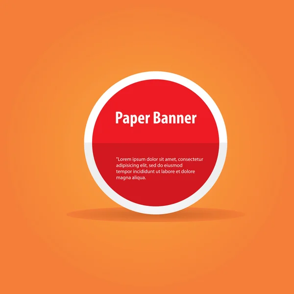 Vector abstract red paper banner or speech bubble — Stock Vector