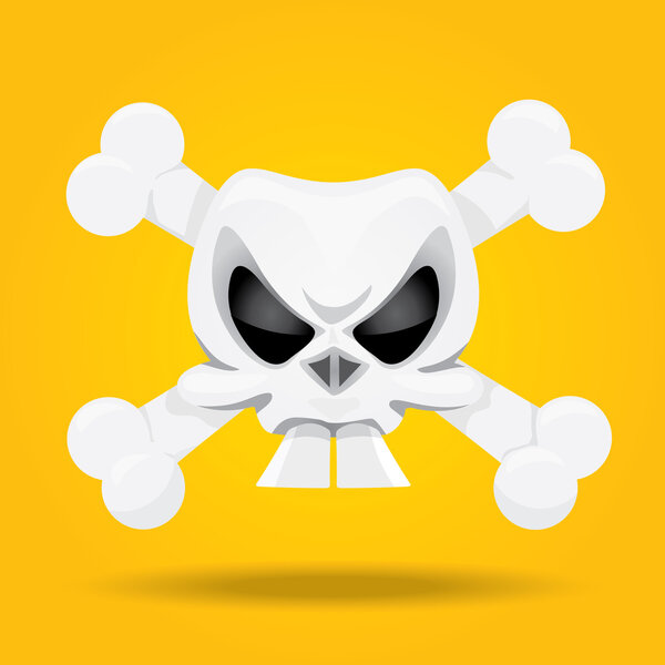 Funny Skull vector illustration.
