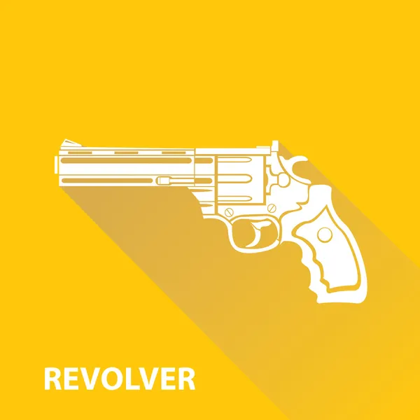 Vector pistola vintage icono pistola en naranja — Vector de stock