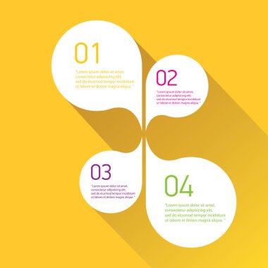 Turuncu zemin üzerine beyaz düz konuşma balonu