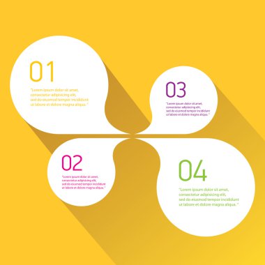 Turuncu zemin üzerine beyaz düz konuşma balonu