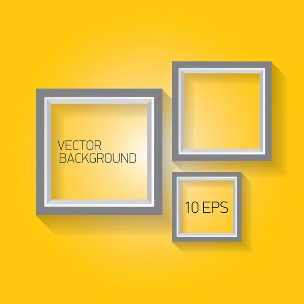 Vector modern black frame on orange wall — Stock Vector