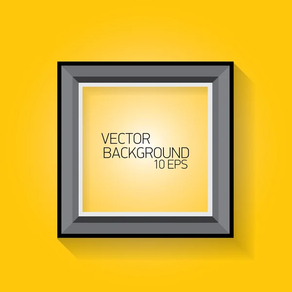 Quadro preto moderno vetor na parede laranja — Vetor de Stock