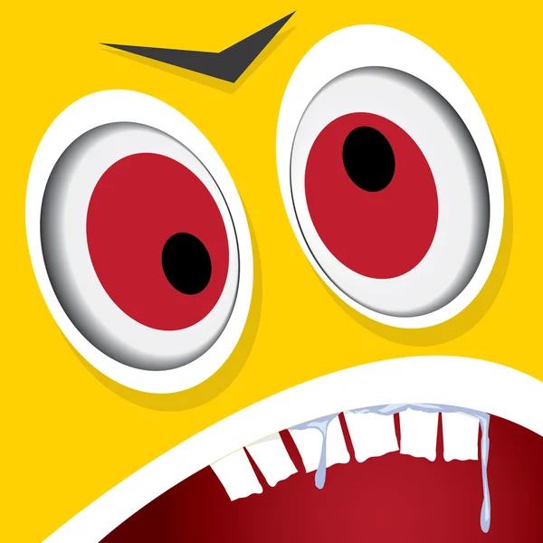 Vektor Cartoon orange Monster Gesicht — Stockvektor