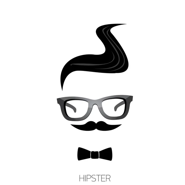 Icône vectorielle hipster. mode hipster silhouette — Image vectorielle