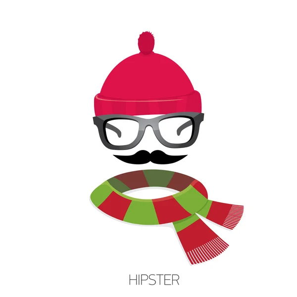Vector hipster pictogram. Hipster mode silhouet — Stockvector