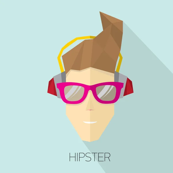 Vector hipster hombre icono. estilo hipster — Vector de stock