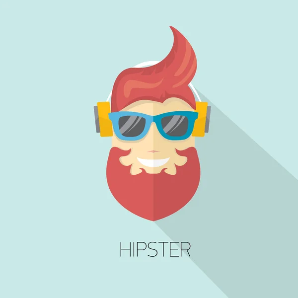 Vecteur hipster homme icône. style hipster — Image vectorielle