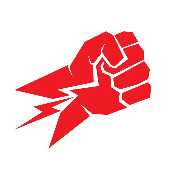 özgürlük kavramı. vektör kırmızı yumruk simgesi.