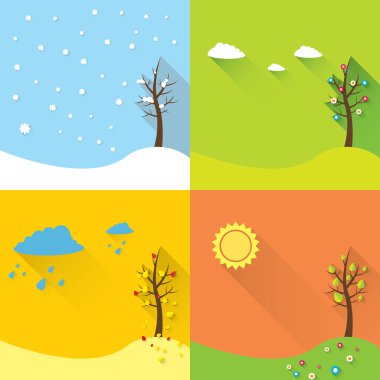 vector banner - four seasons