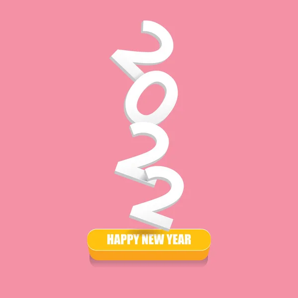 2022 Szczęśliwego Nowego Roku kreatywne tło projektowe lub kartka z tekstem. vectorr 2022 numery nowy rok izolowane na różowym tle — Wektor stockowy