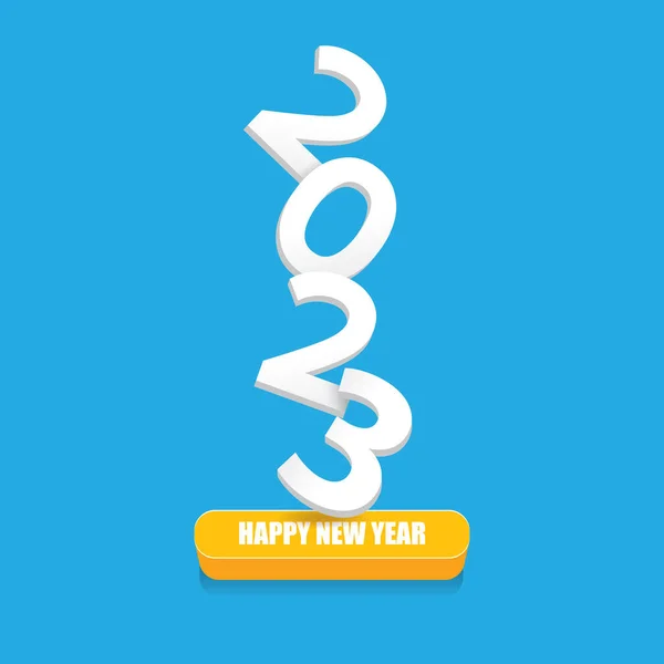 2023 Bonne année fond de design créatif ou carte de vœux avec texte. Vecteur 2023 nouveaux numéros d'année isolés sur fond bleu — Image vectorielle