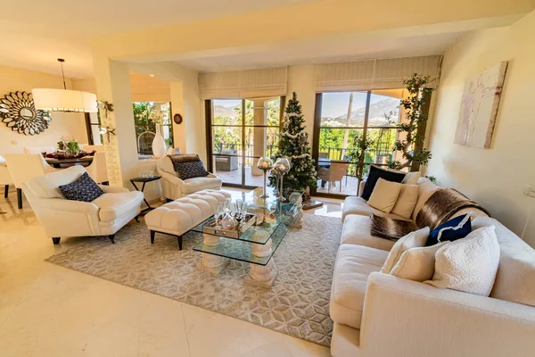 View Living Space Full Sofas Villa Costa Del Sol —  Fotos de Stock