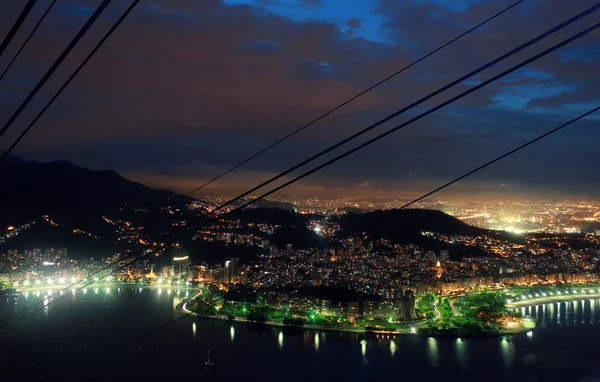 Rio de Janeiro di notte — Foto Stock